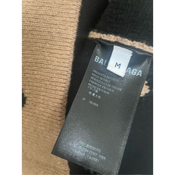 Balenciaga Jacquard Motif Logo Intarsia Cardigan - Picture 15 of 16